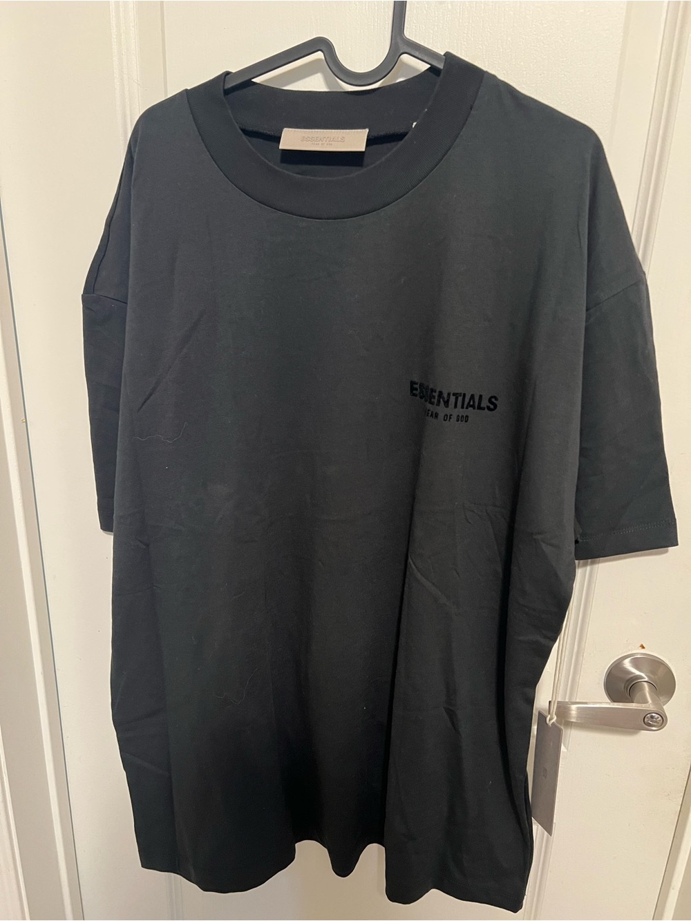 Essentials Black Short Sleeve Logo Tee